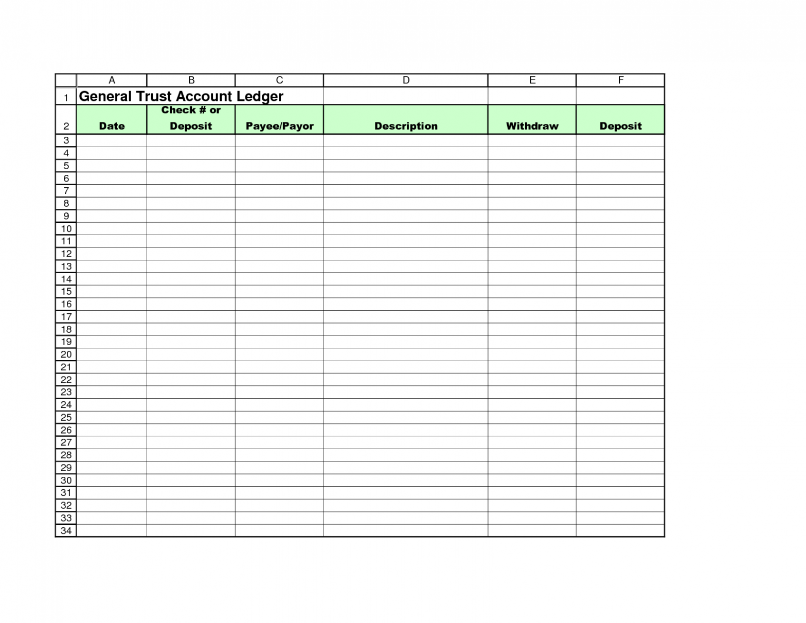 Account Ledger Printable. + printable ledger  bookletemplate