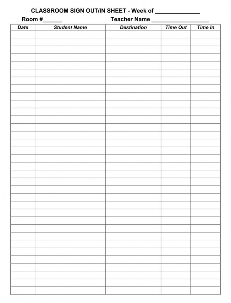 Best Bathroom Sign Out Sheet Printable PDF for Free at