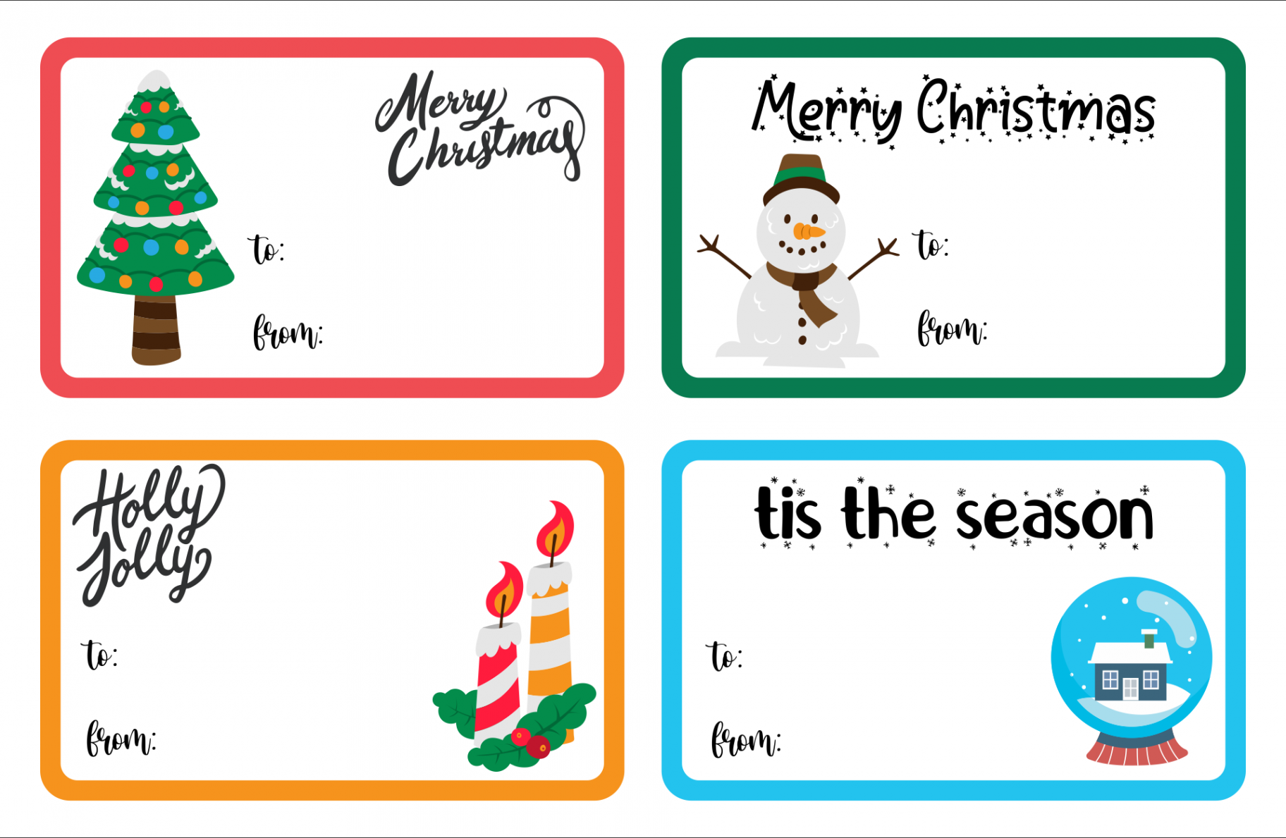 Best Christmas Gift Tags Printable Templates for Fr