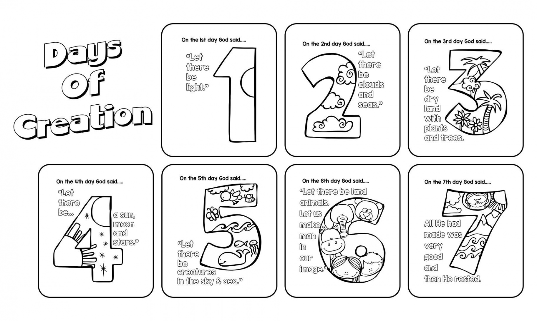 Best Free Printable Creation Activity Pages for Free at