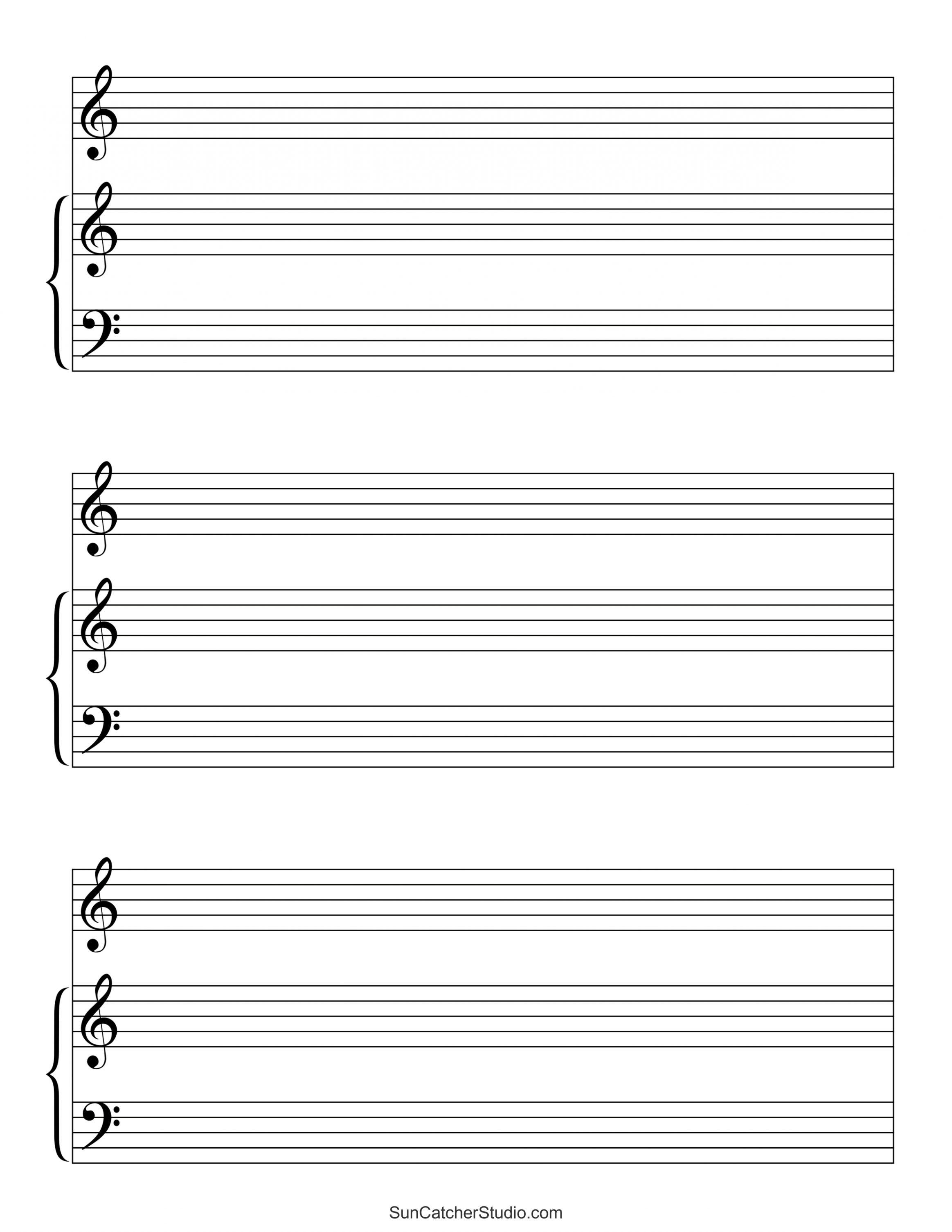 Blank Sheet Music (Free Printable Staff Paper) – DIY Projects