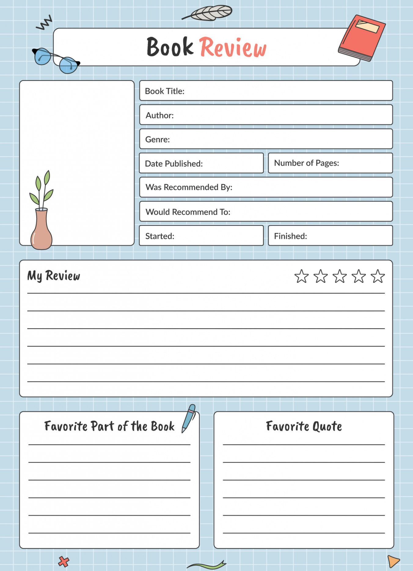 Book Report Free Google Docs Template - gdoc