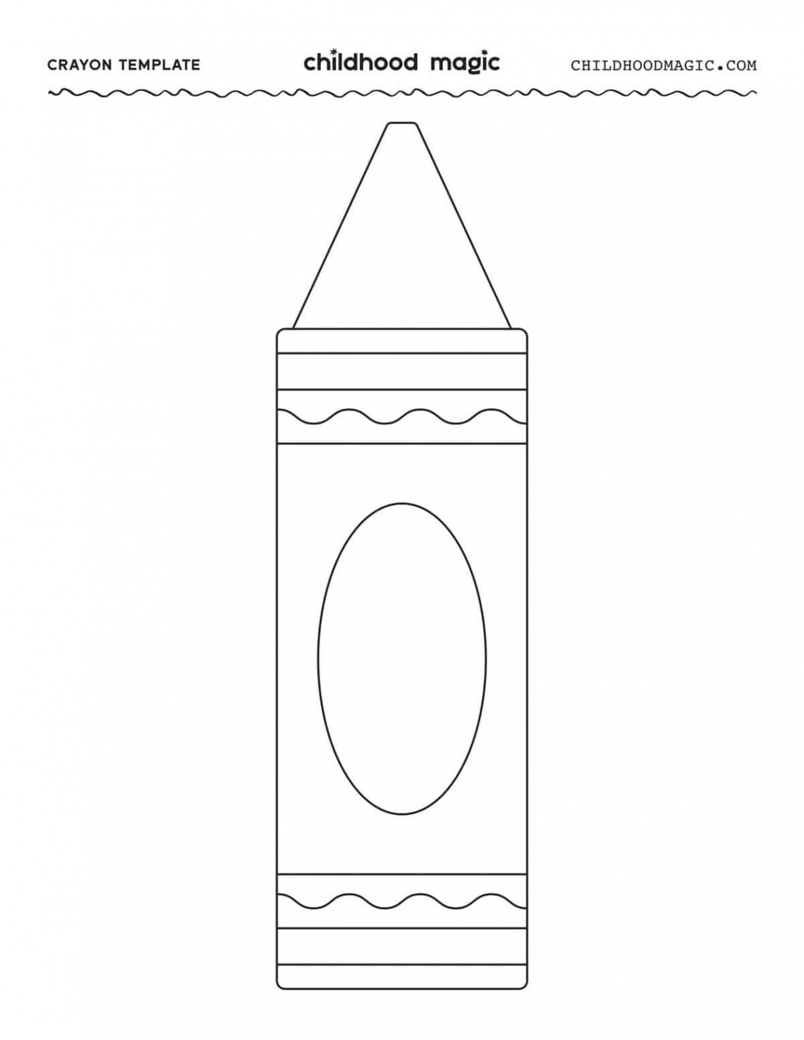 Crayon Template - Free Printable - Childhood Magic