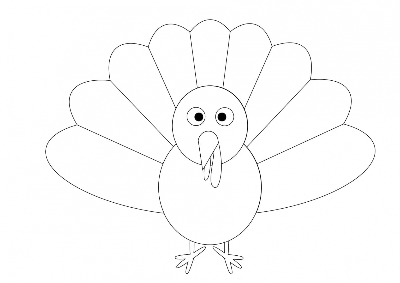 Crazy Turkey Art With Printable Turkey Template - Emma Owl