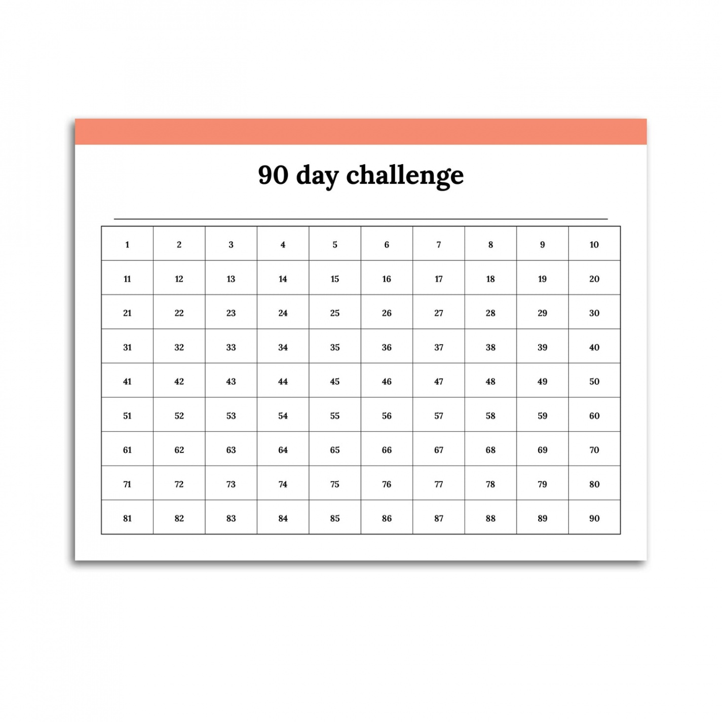 Day Challenge Planner  Classic