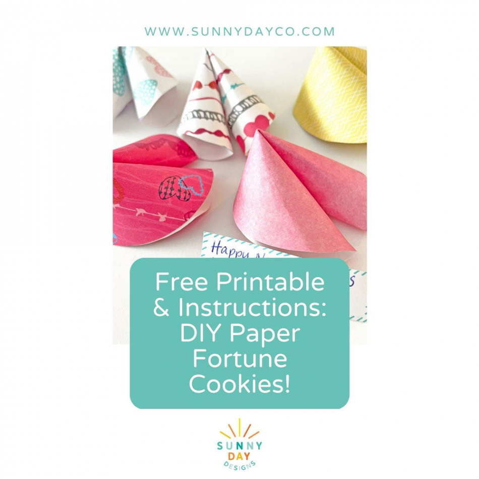 DIY Paper Fortune Cookies! Free Printable & Video  Sunny Day Designs