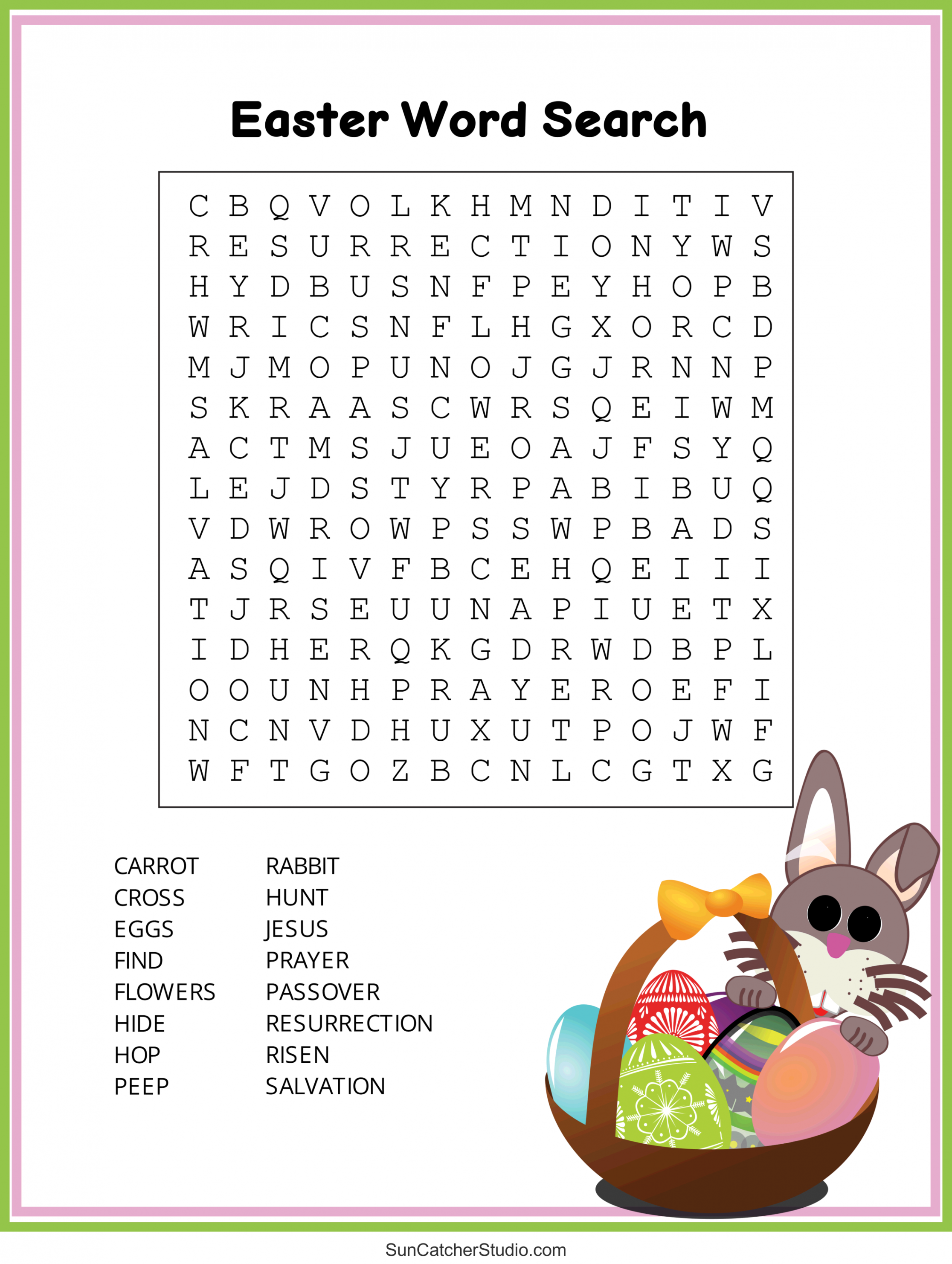 Easter Word Search (Free Printable PDF Puzzles) – DIY Projects