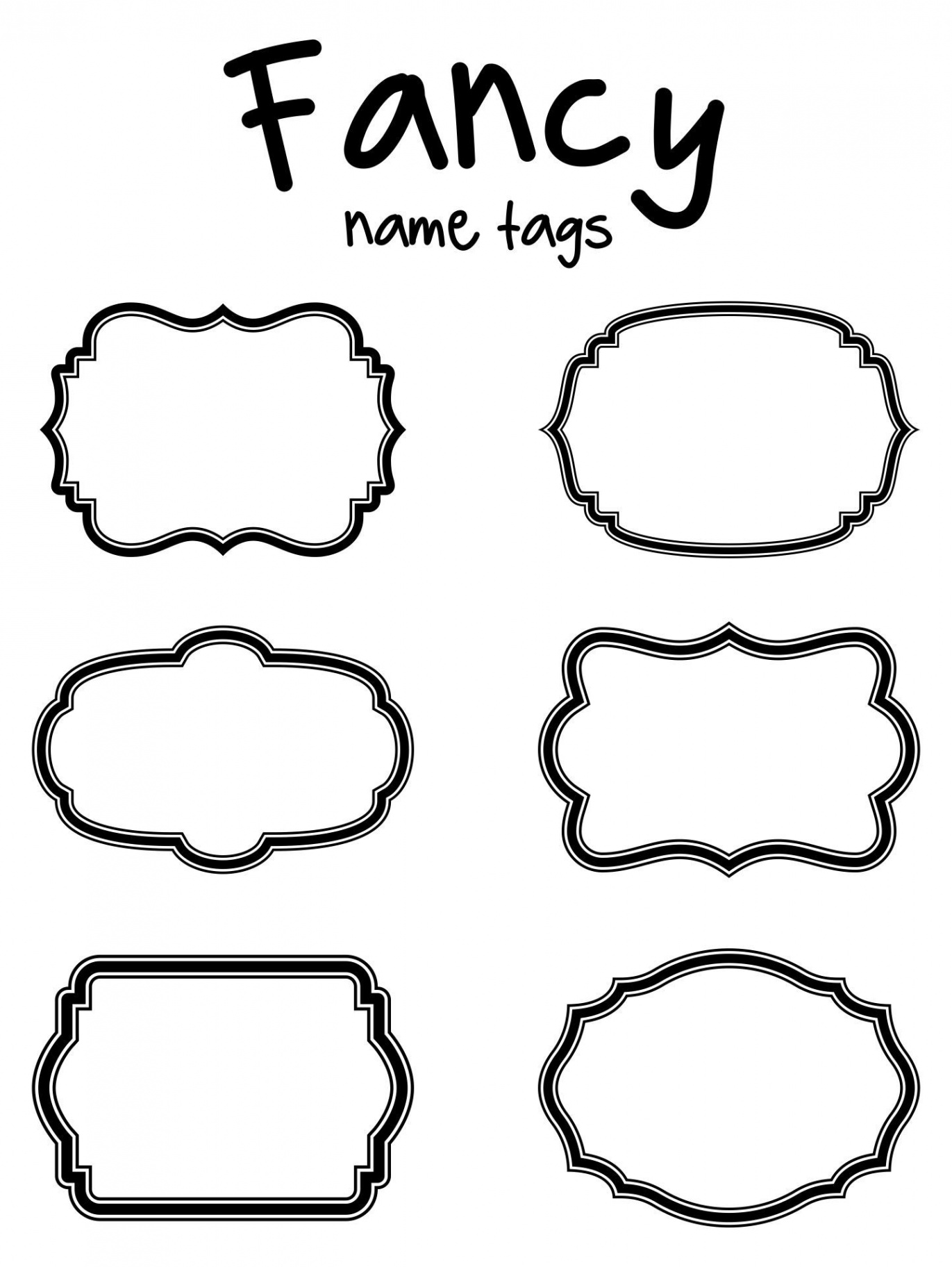 Fancy Name Labels Templates Printable  Labels printables free