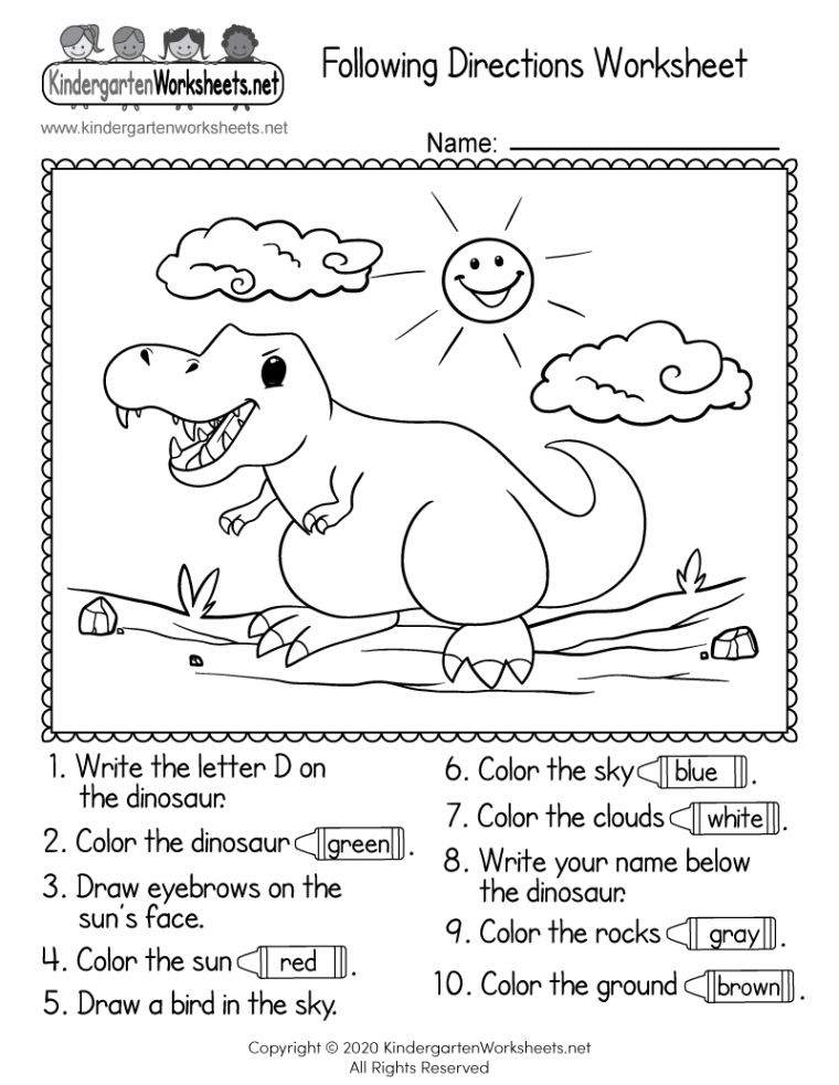 Following Directions Worksheet - Free Printable, Digital, & PDF