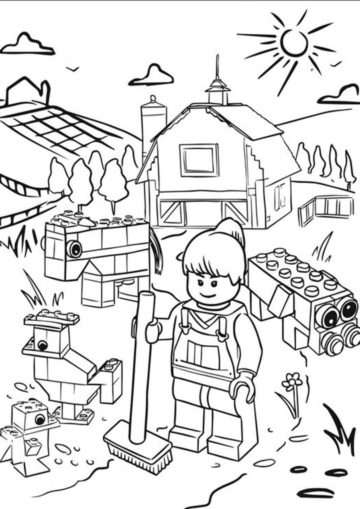 Free & Easy To Print Lego Coloring Pages  Lego coloring pages