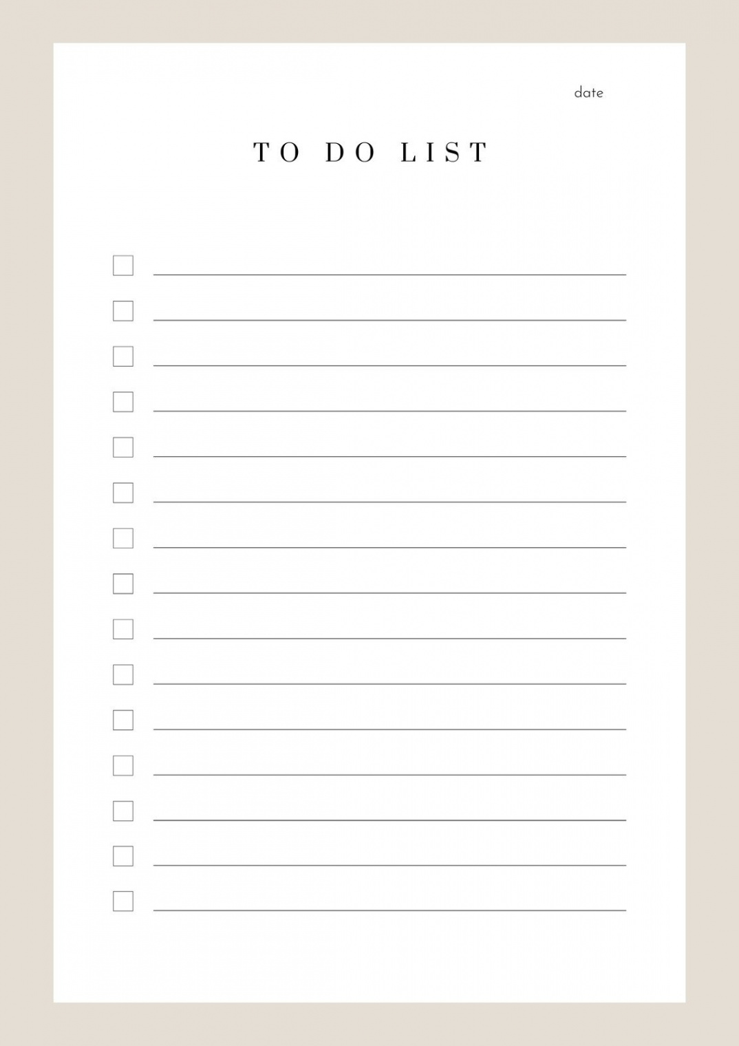 Free and customizable to do list templates