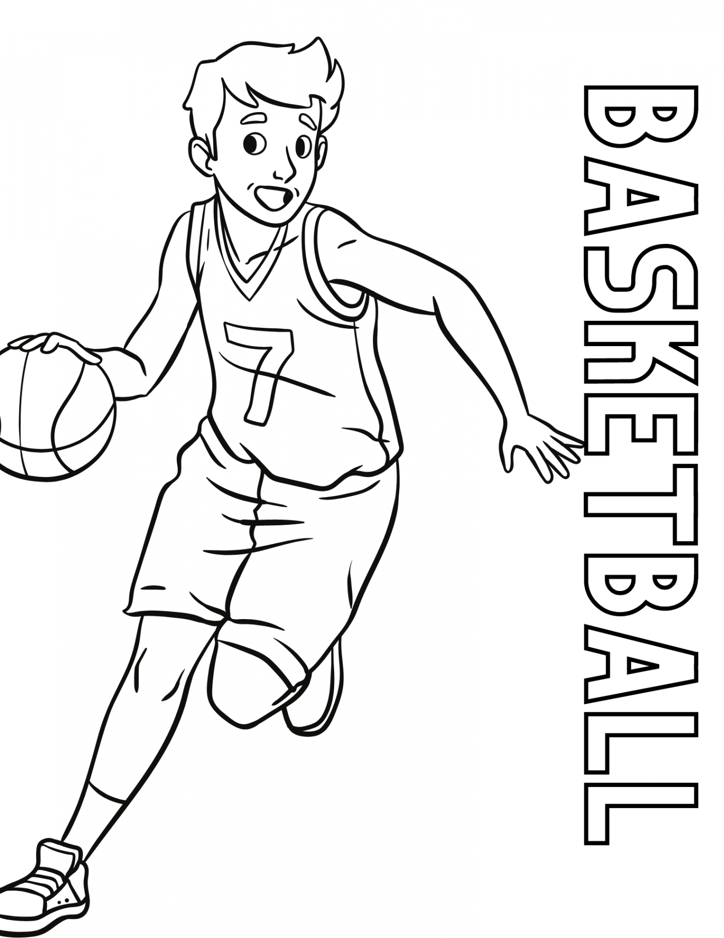 Free Basketball Coloring Pages for Kids and Adults