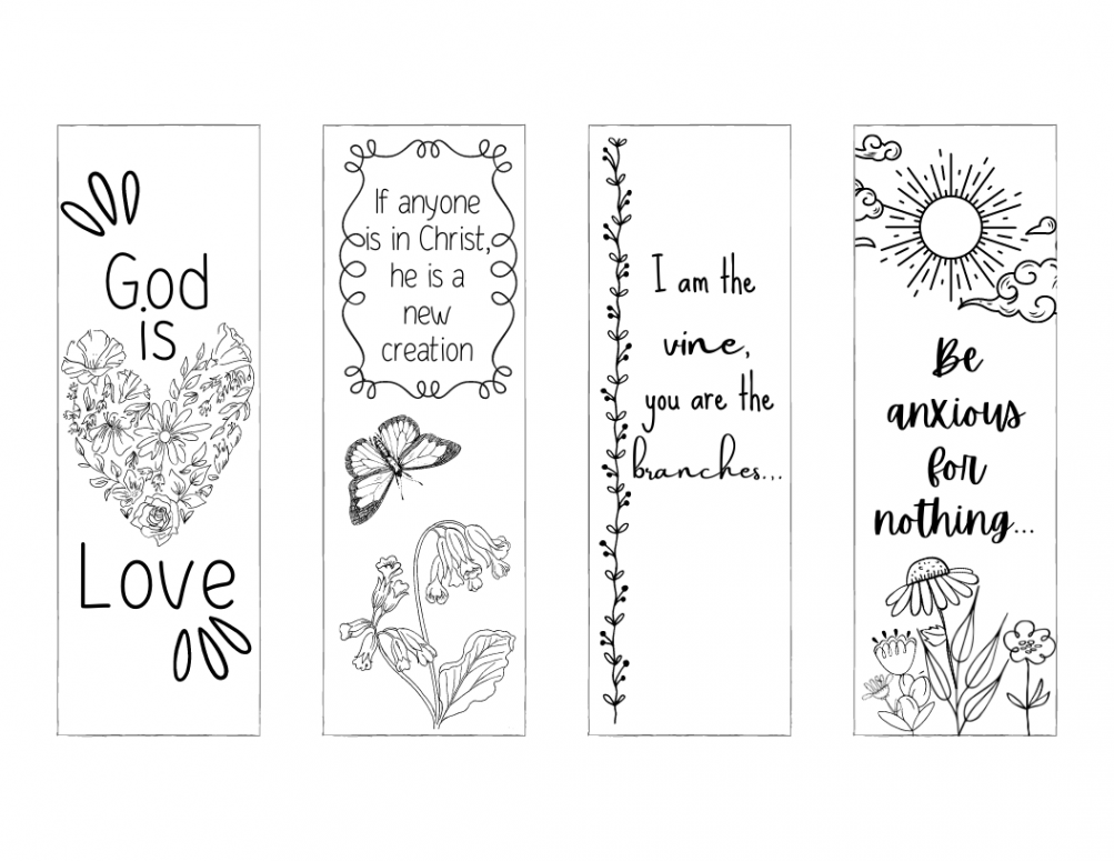 Free Christian Bookmarks to Print and Color!  Bible bookmark