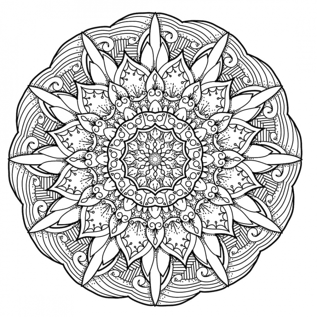 Free coloring pages for you to print - Monday Mandala