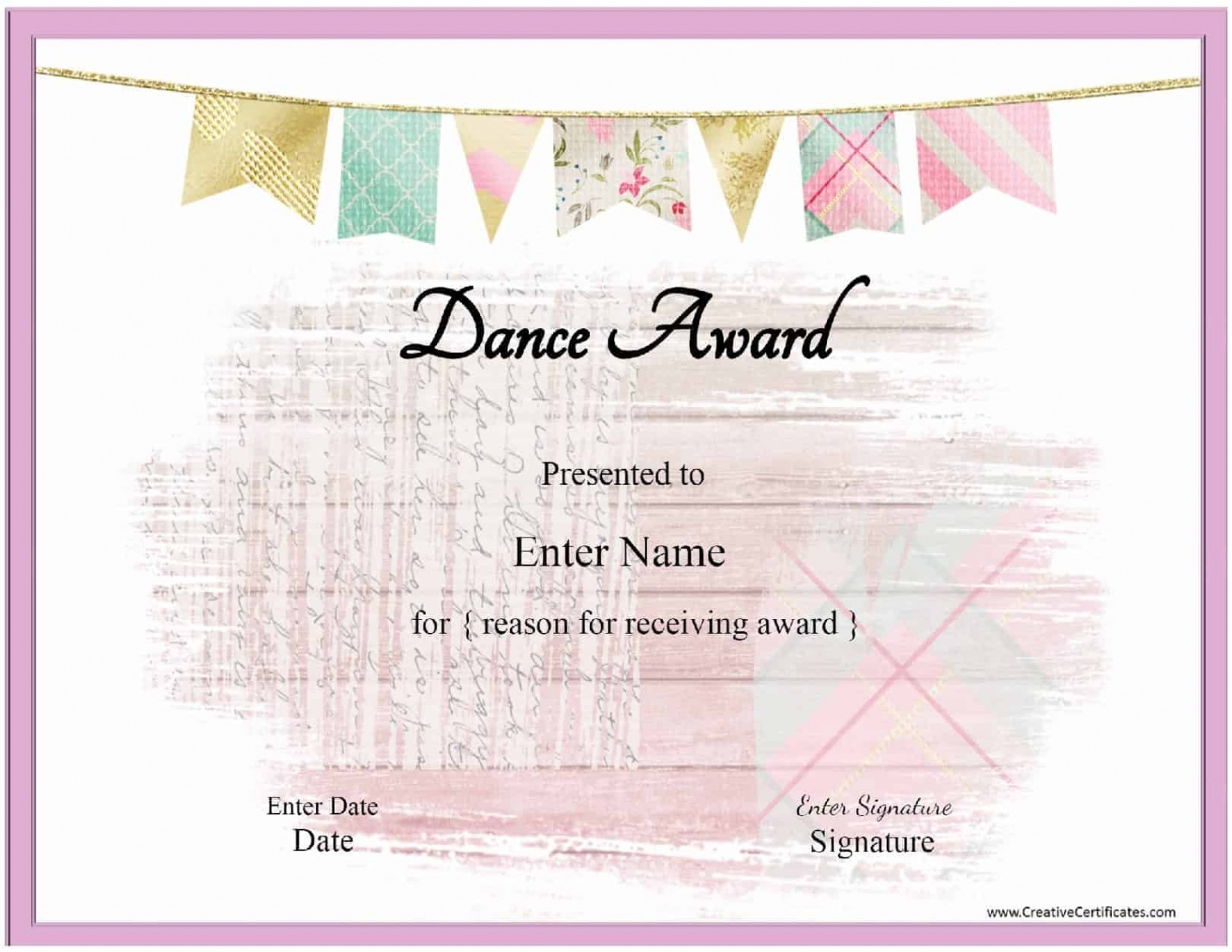 Free Dance Certificate Template - Customizable and Printable