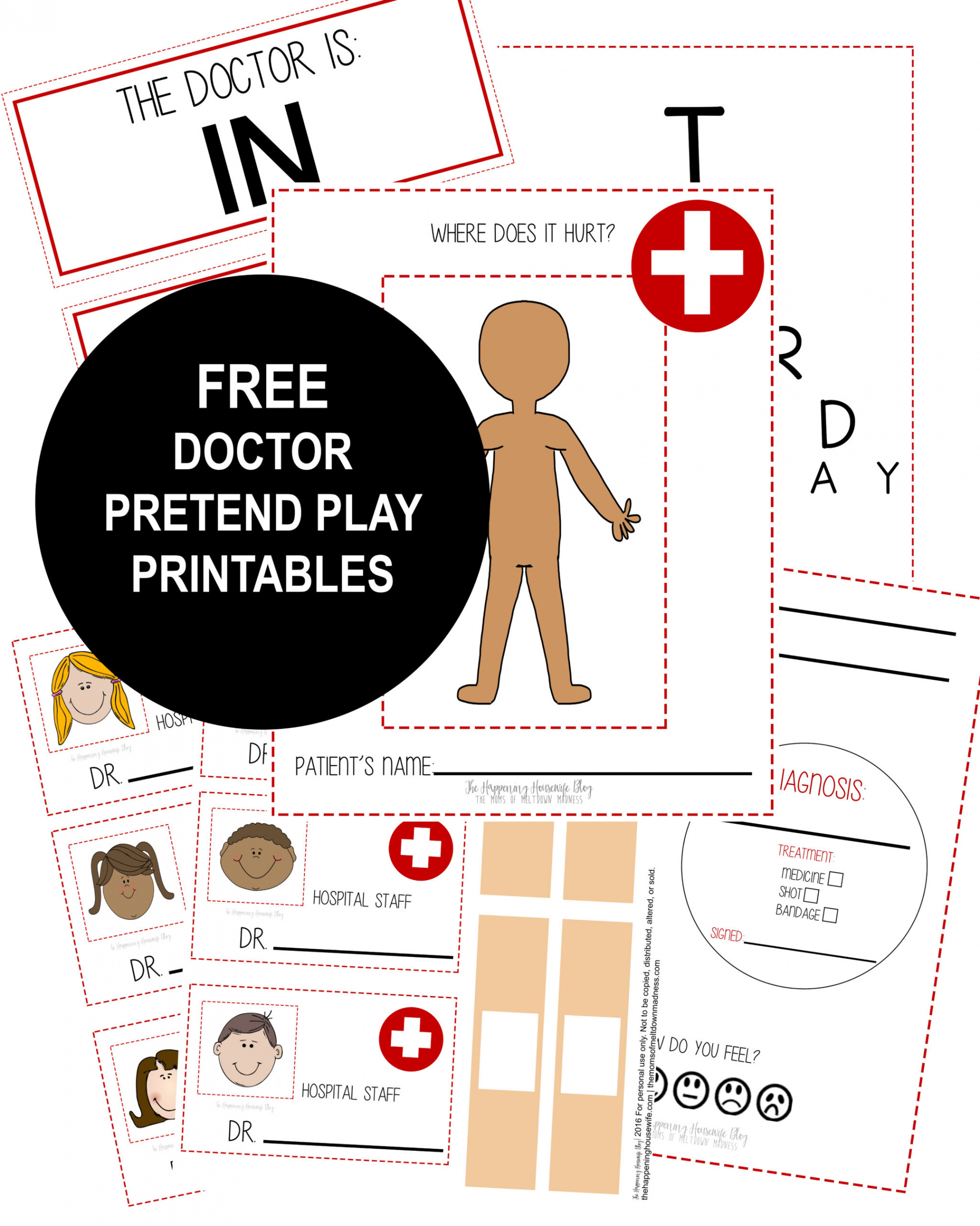 FREE Doctor Play Set Printables - Steph Leighworthy