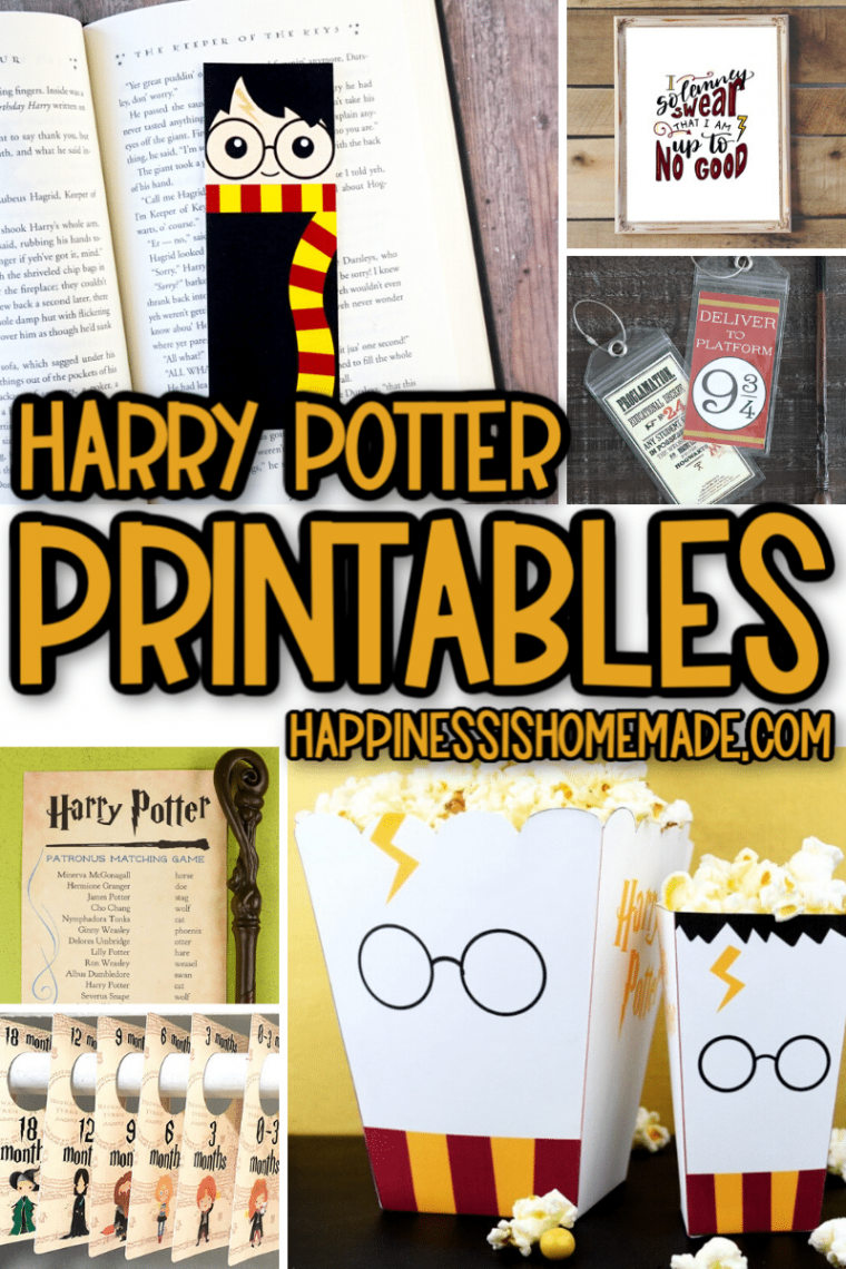 + Free Harry Potter Printables - Happiness is Homemade