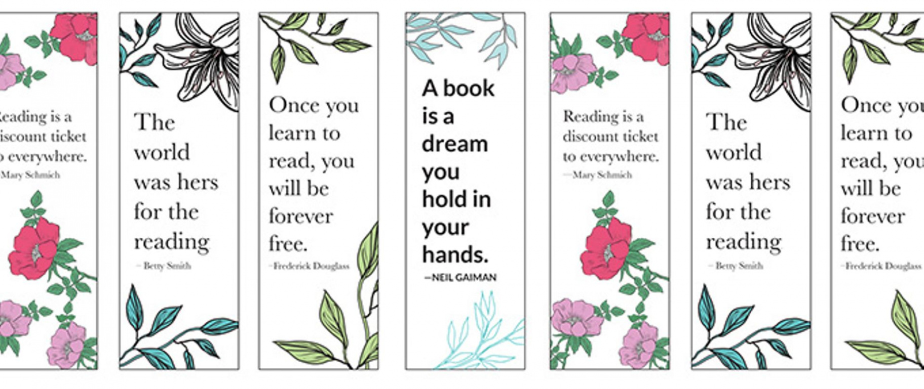 Free Printable Bookmarks to Brighten Up Your Books