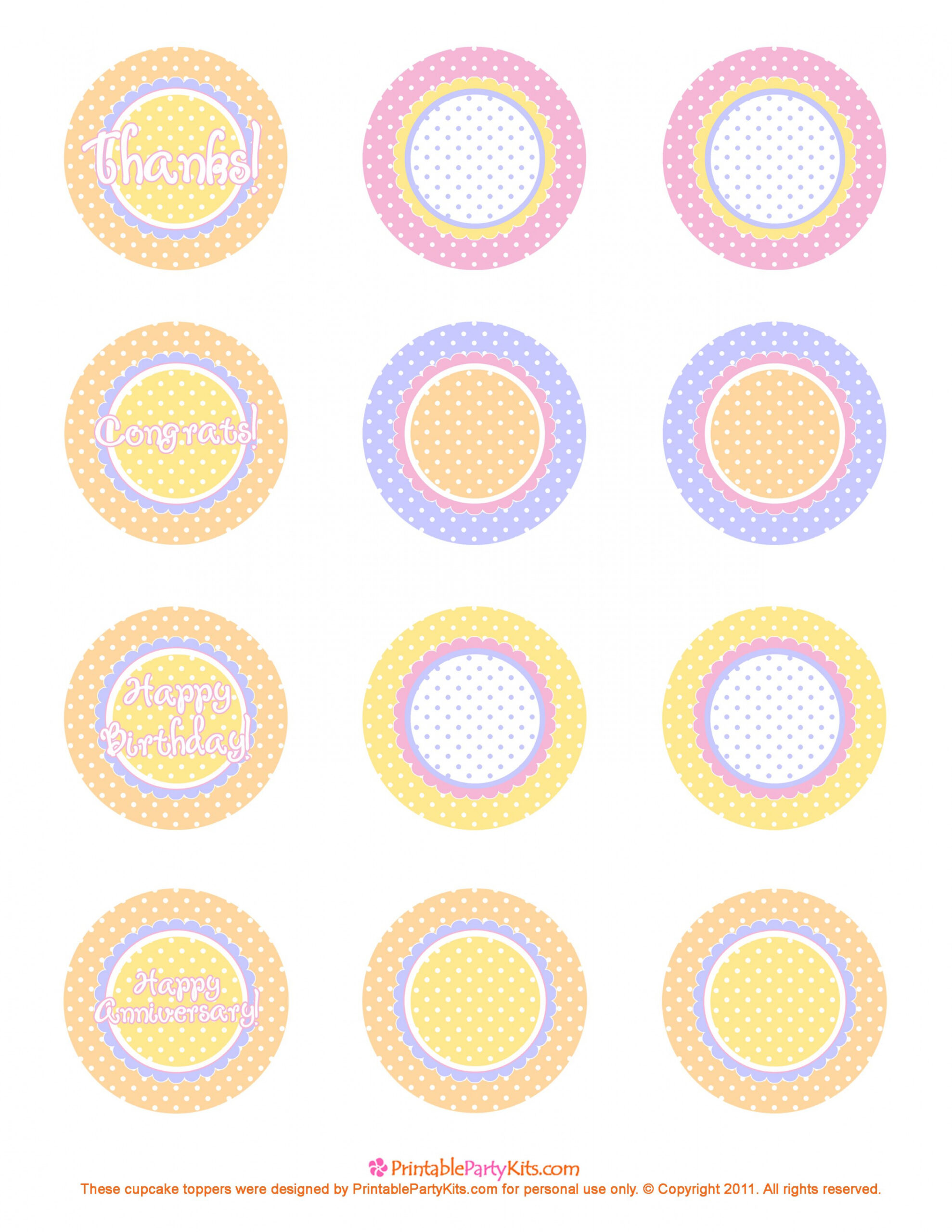 Free Printable Cupcake Toppers  Cupcake toppers template, Cupcake