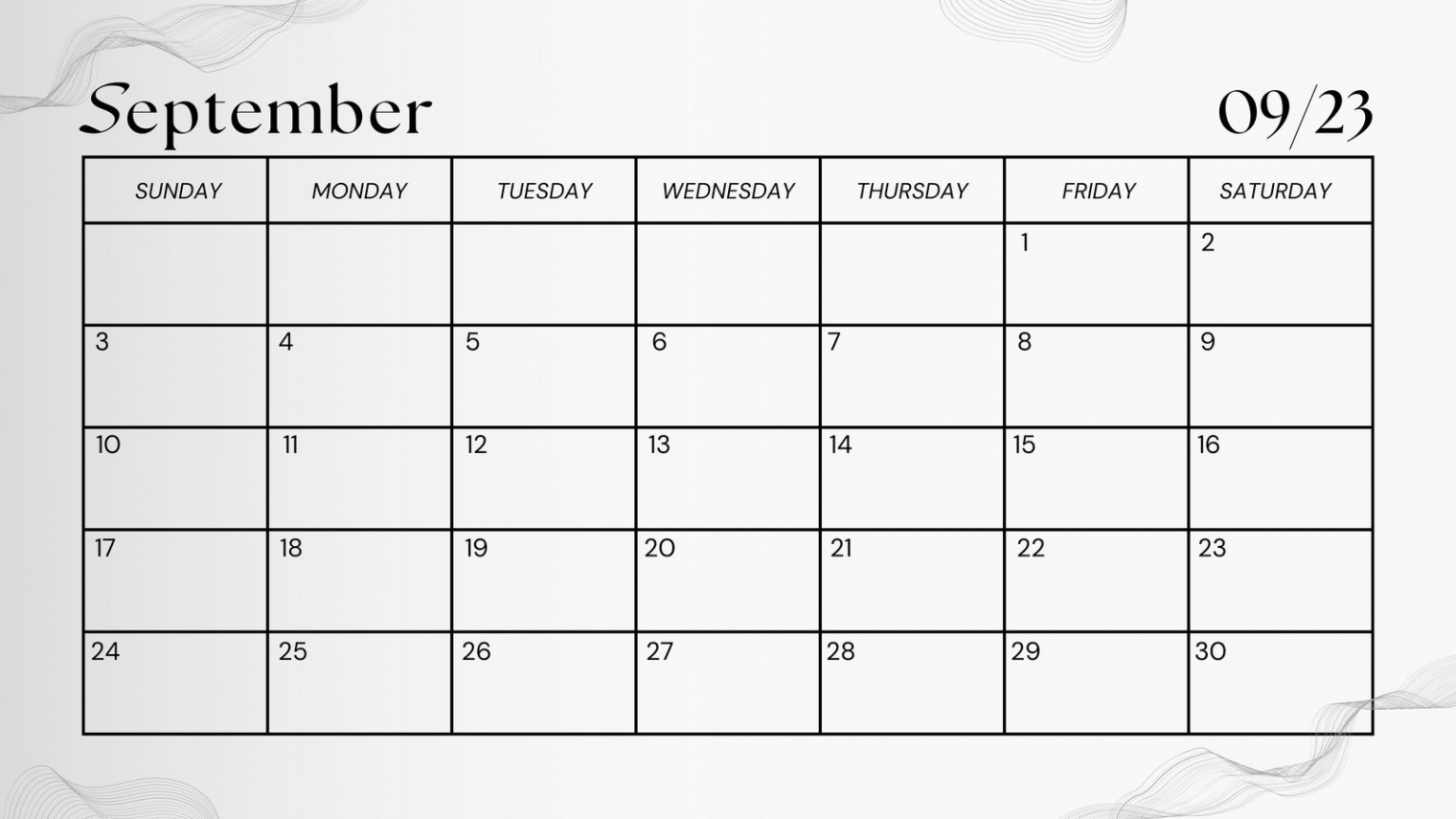 Free, printable, customizable monthly calendar templates  Canva