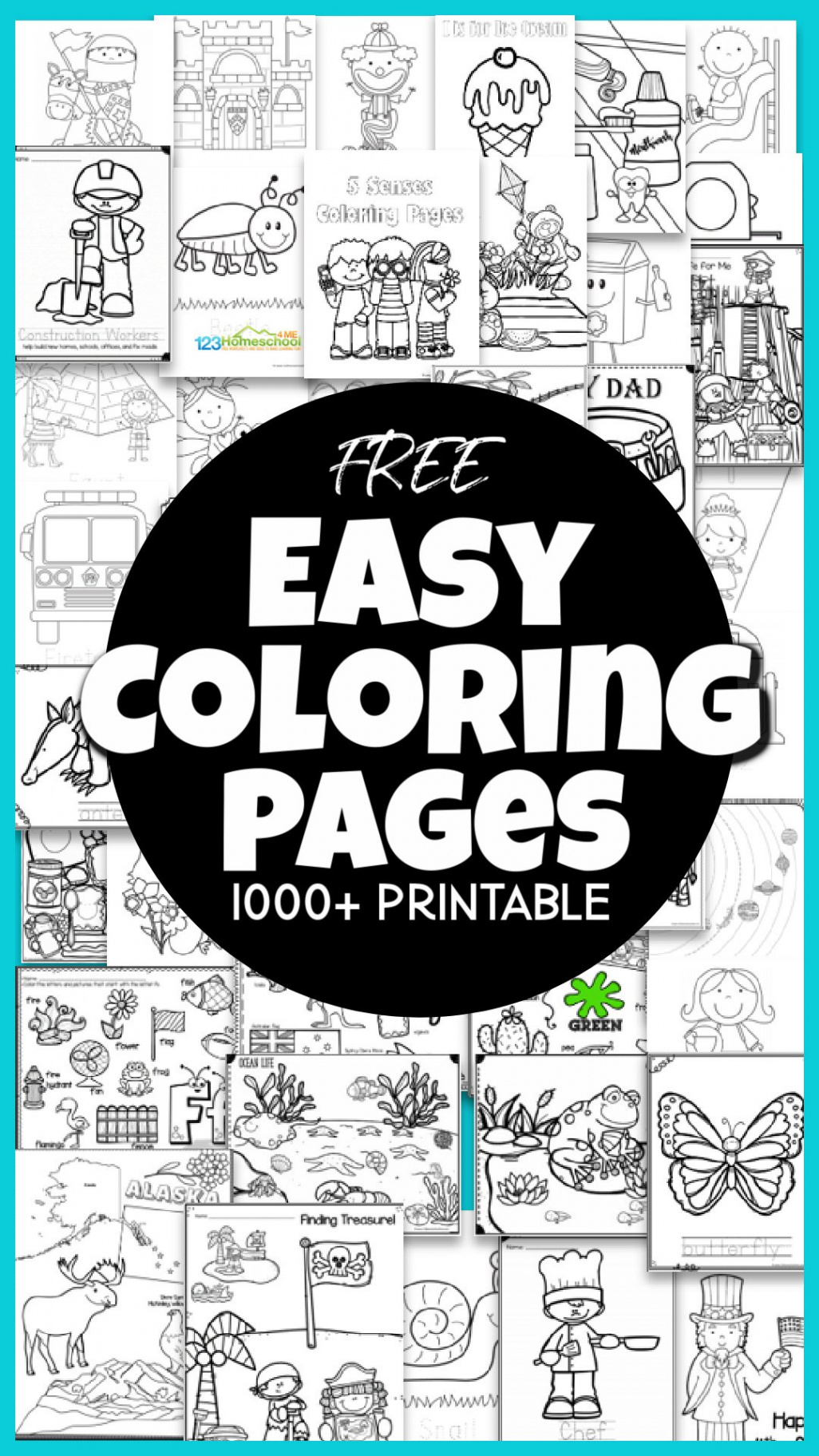 🖍️ FREE Printable, EASY Preschool Coloring Pages (over  pages!)