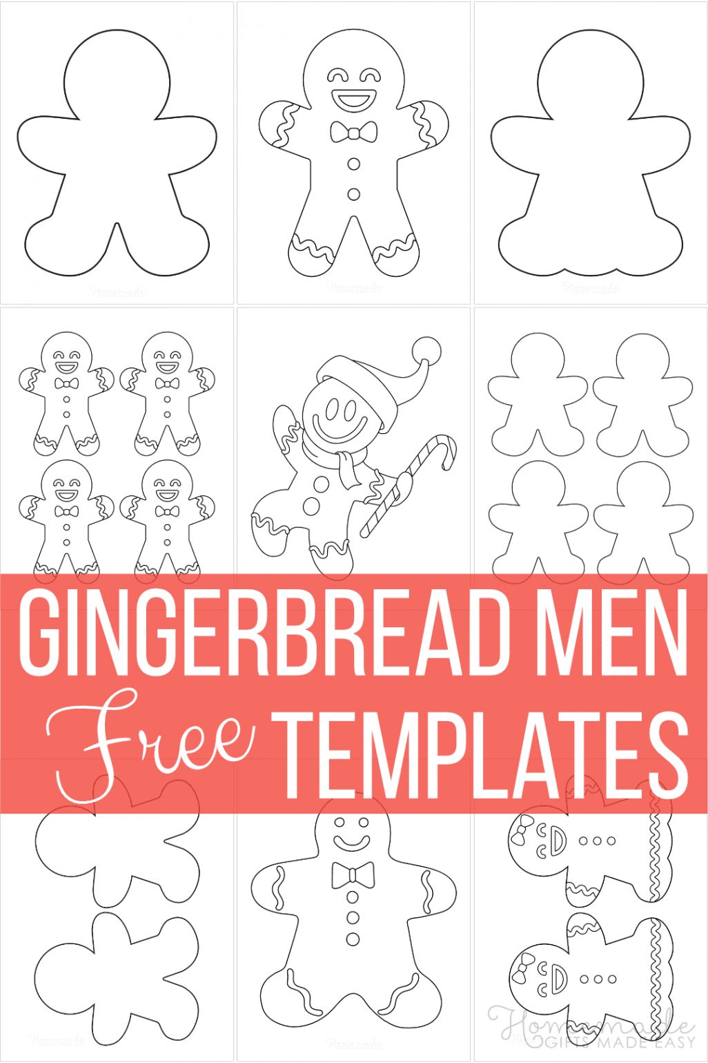 Free Printable Gingerbread Man Templates & Coloring Pages