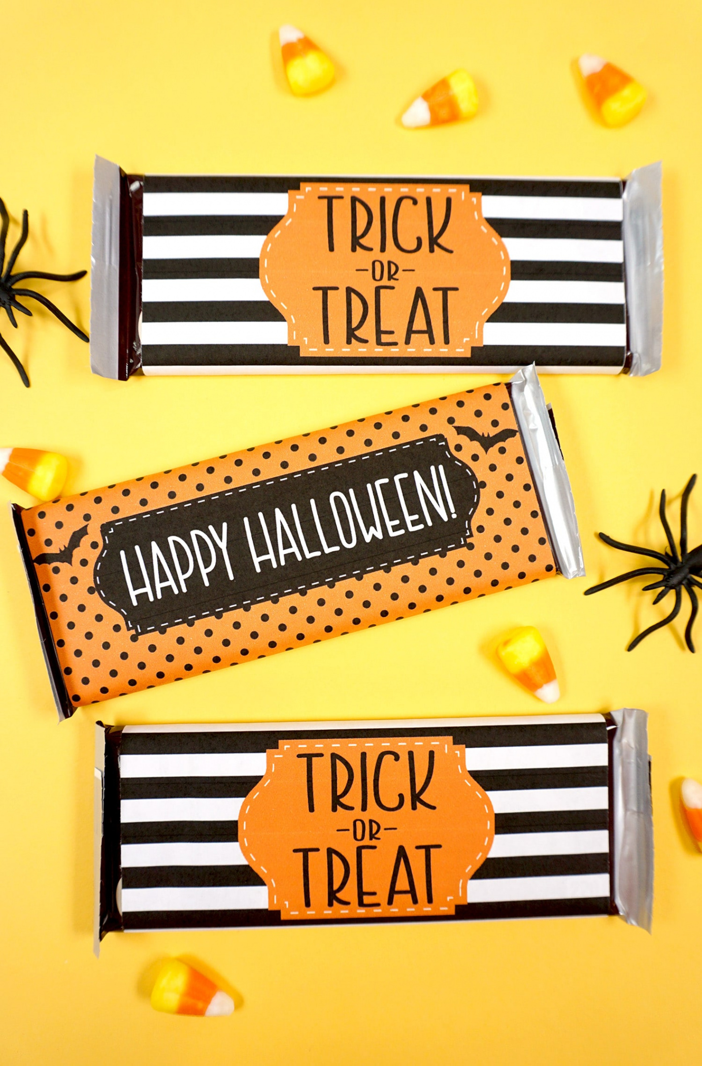 Free Printable Halloween Candy Bar Wrappers - Happiness is Homemade