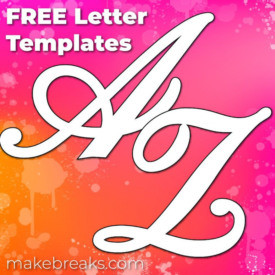 Free Printable Large Letters for Walls & Other Projects - Script