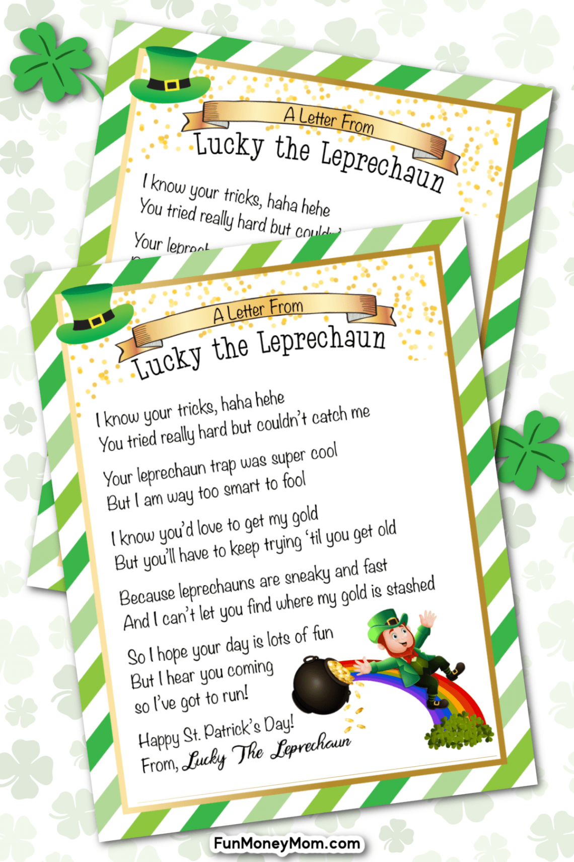 Free Printable Leprechaun Letter - Fun Money Mom