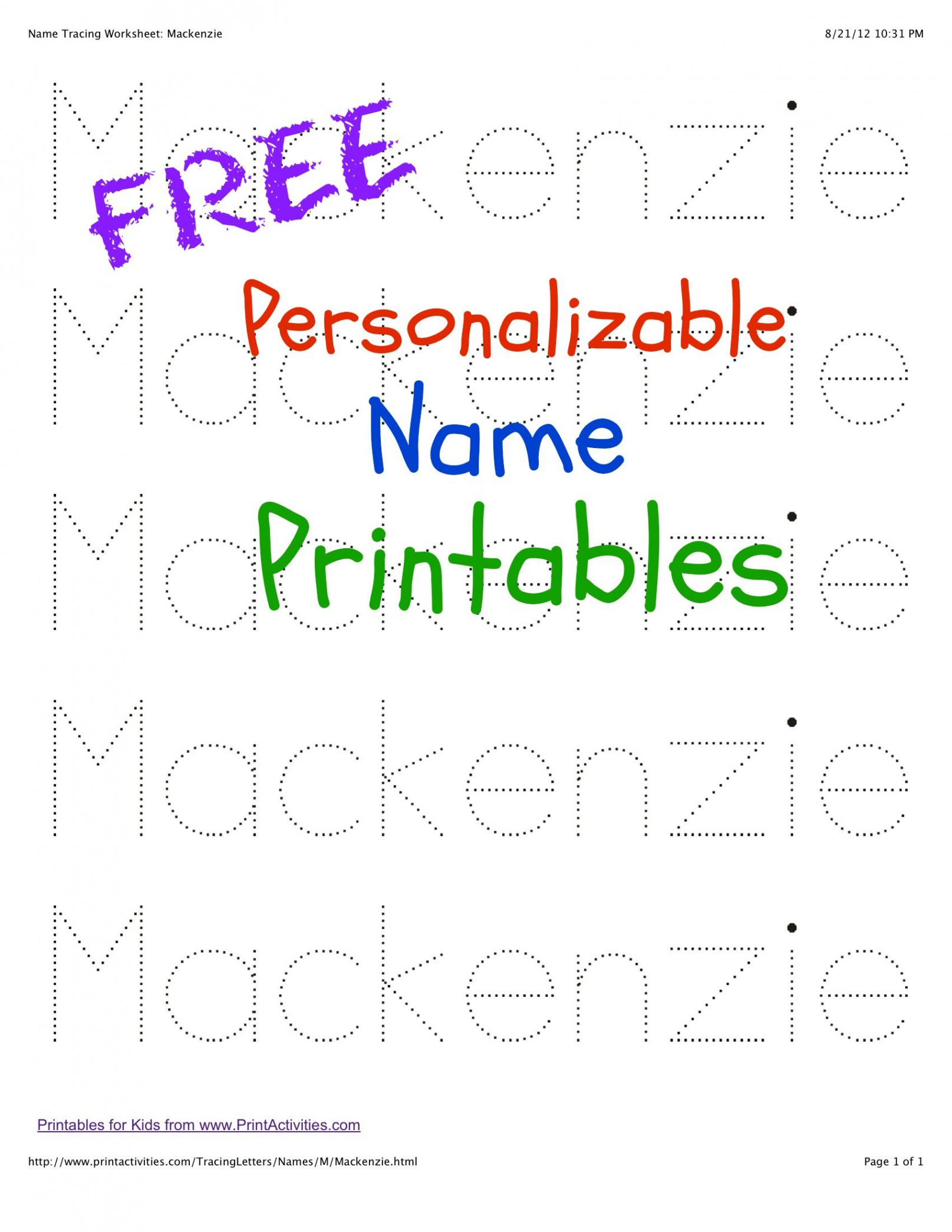 Free+Printable+Name+Tracing+Worksheets  Preschool names, Name