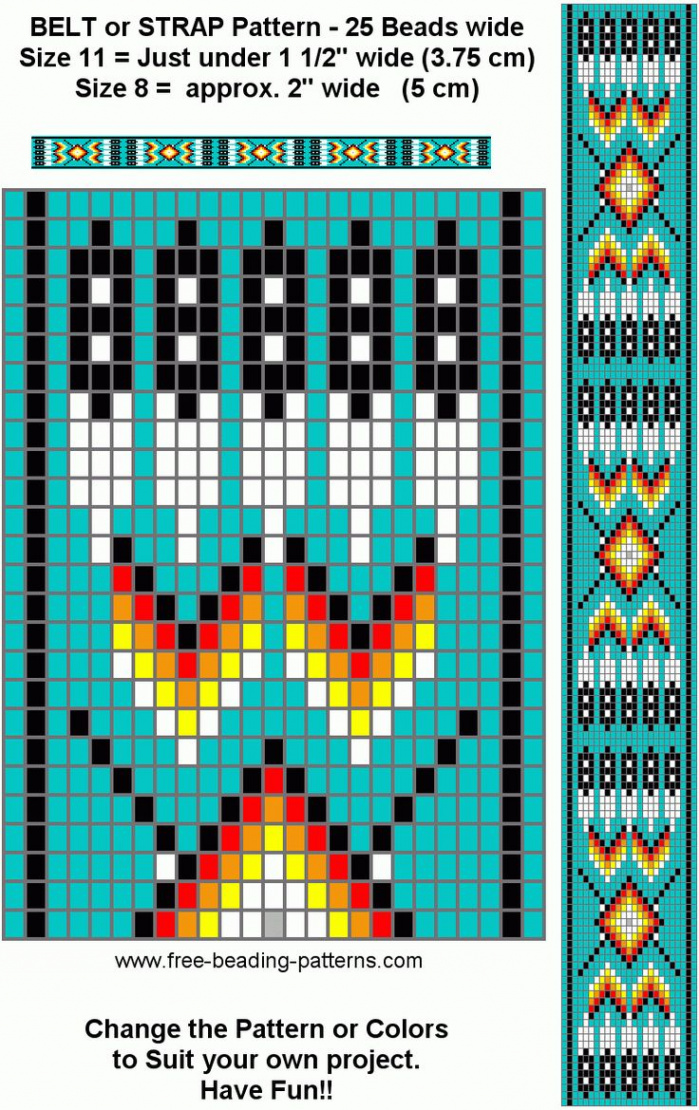 Free Printable Native American Beading Patterns  Motifs de perle