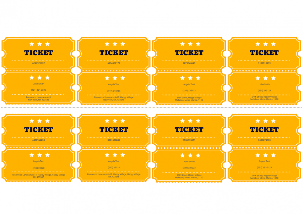 Free Raffle Ticket Template - PDF Templates  Jotform