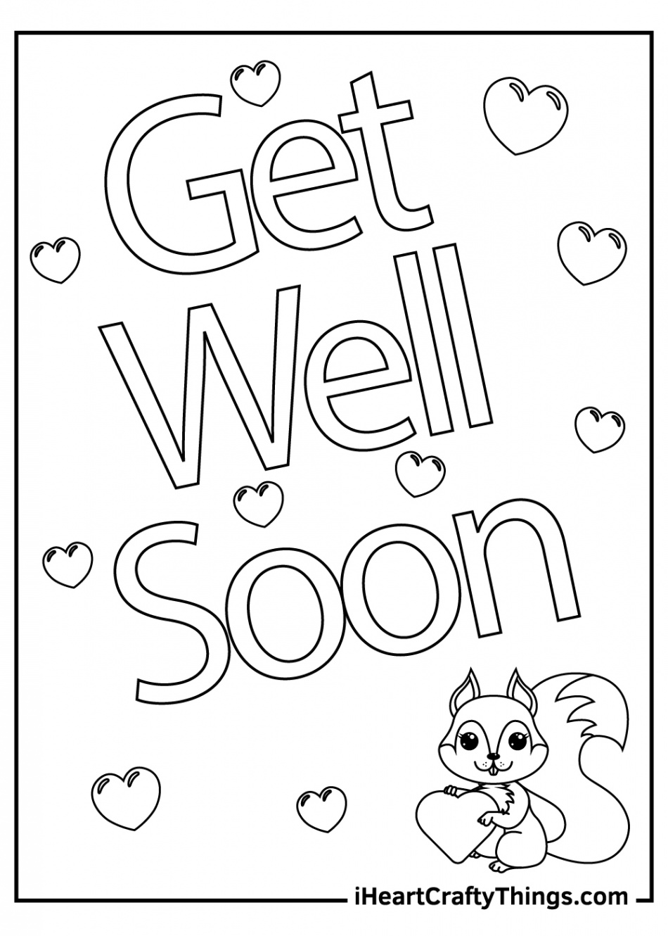 Get Well Soon Coloring Pages (% Free Printables)