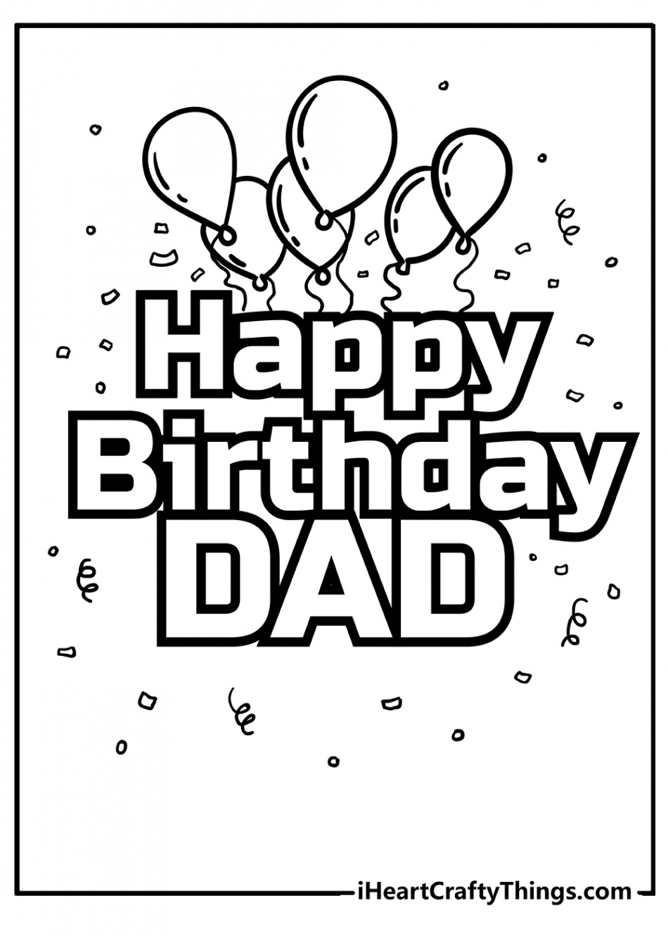 Happy Birthday Dad Coloring Pages (% Free Printables)