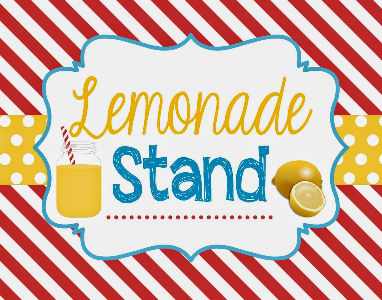 Lemonade Stand Sign & Bunting Banner FREE PRINTABLE  Lemonade