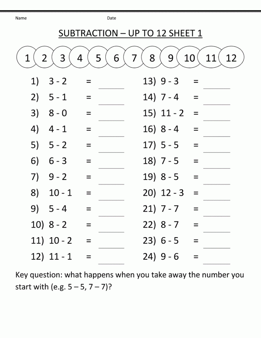 Math Sheets for Grade  to Print  Activity Shelter  First grade