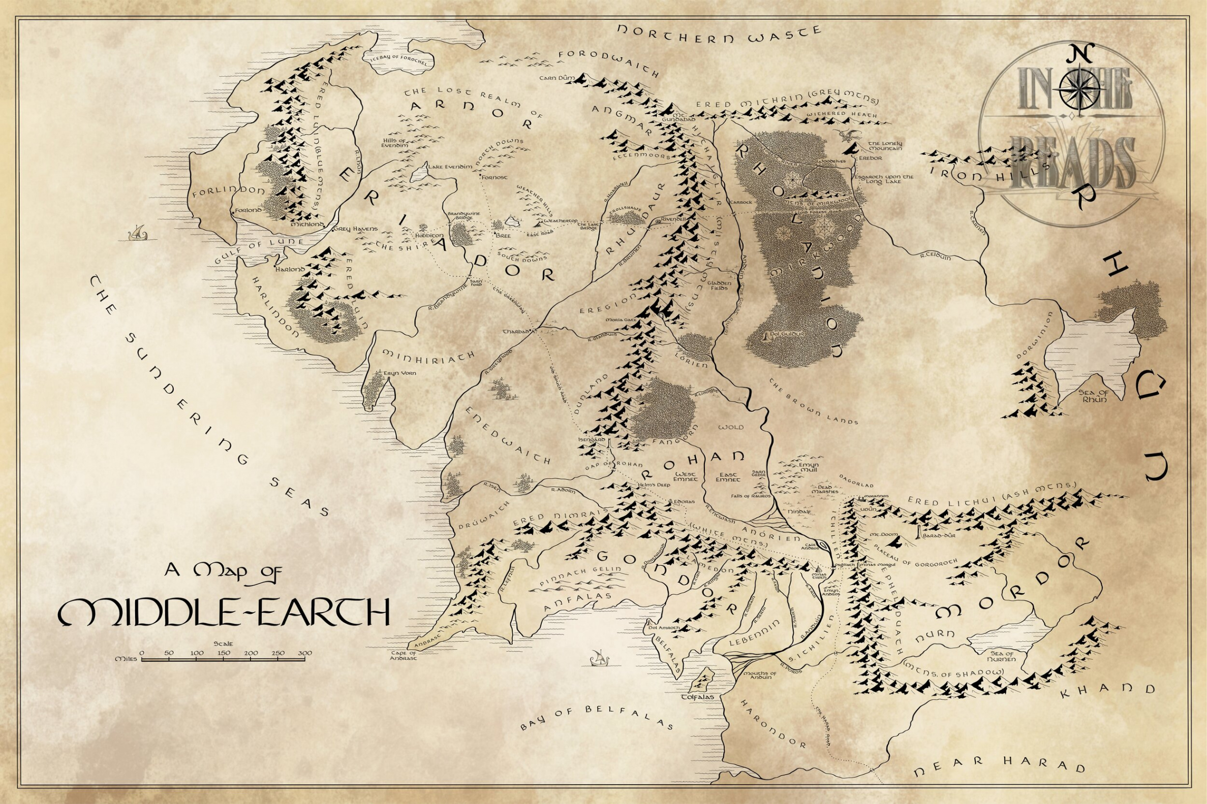 Middle-earth Map — In The Reads