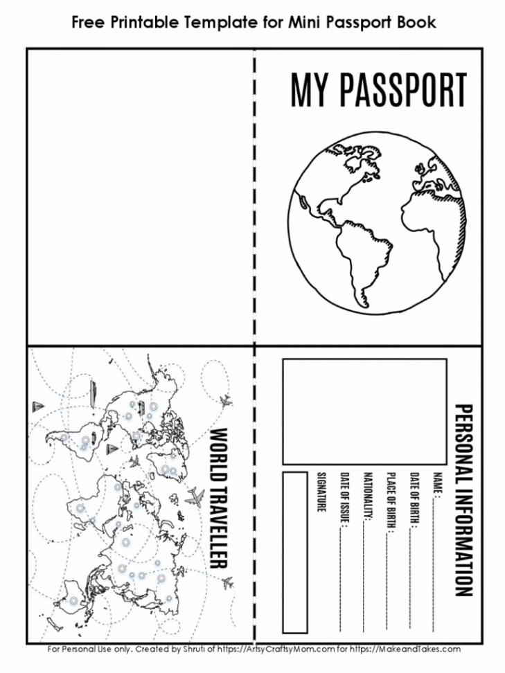 Mini Passport Book Template  PDF