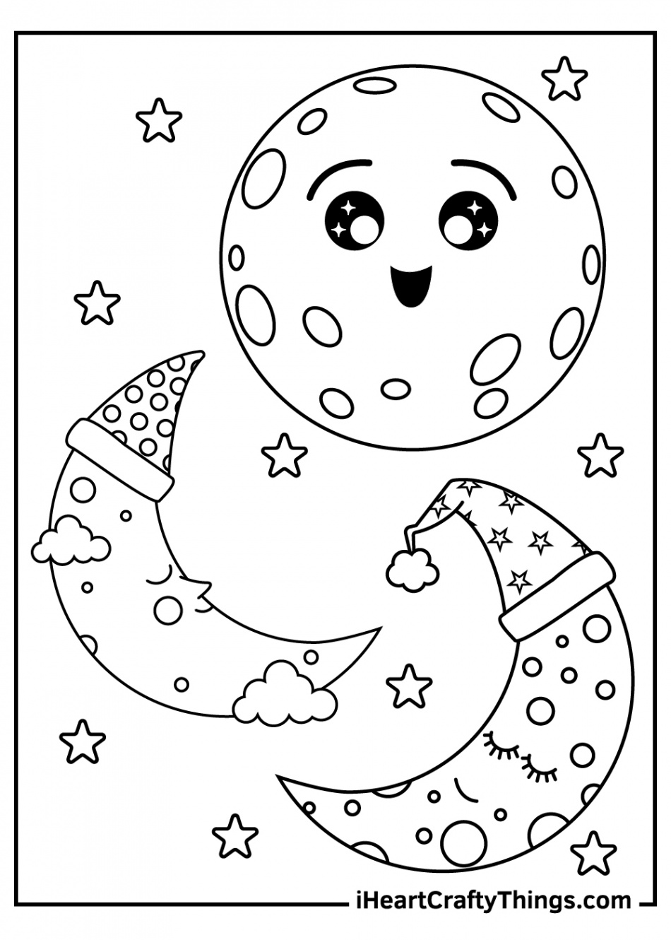 Moon Coloring Pages (% Free Printables)