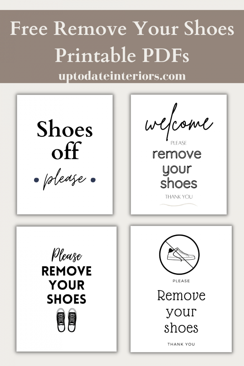 One Small Thing: Shoes Off Sign (Please!) -