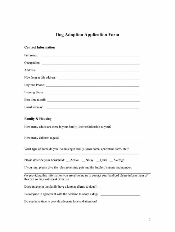 Pet adoption application form: Fill out & sign online  DocHub