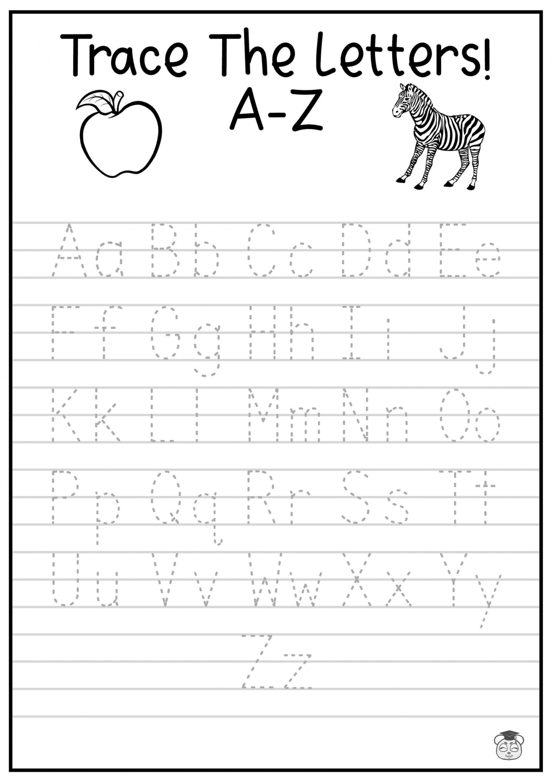 Printable A-Z Letter Tracing Worksheet Capital and Lowercase - Etsy UK