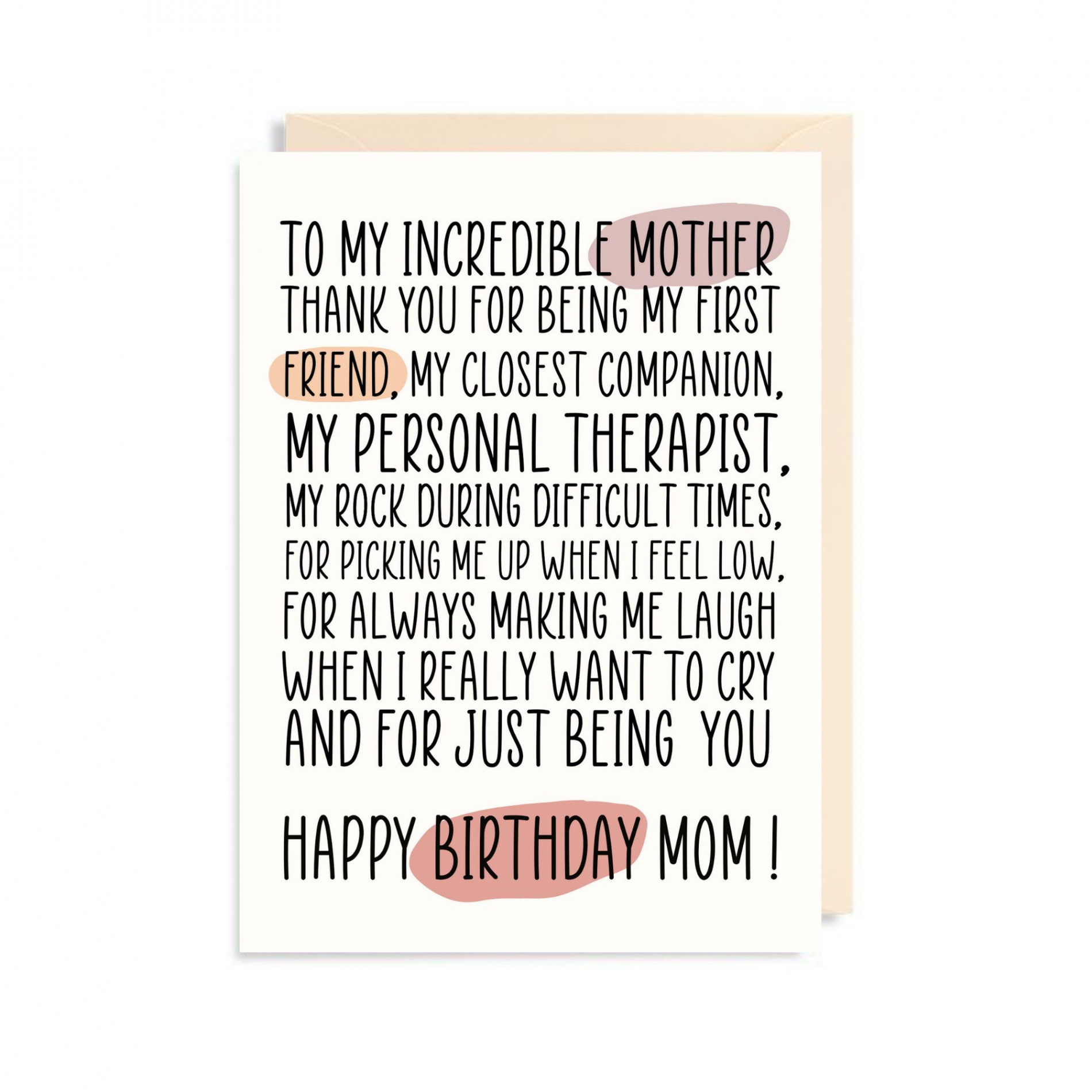 Printable Birthday Card for Best Mom Happy Birthday Mom From