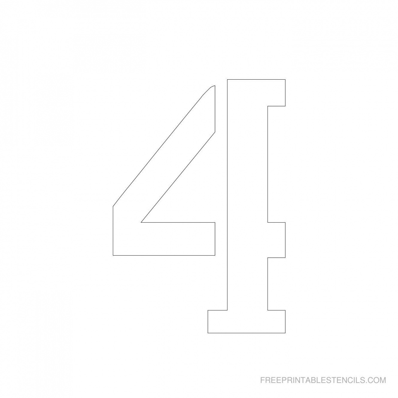 Printable  inch Number Stencil   Number stencils, Stencils