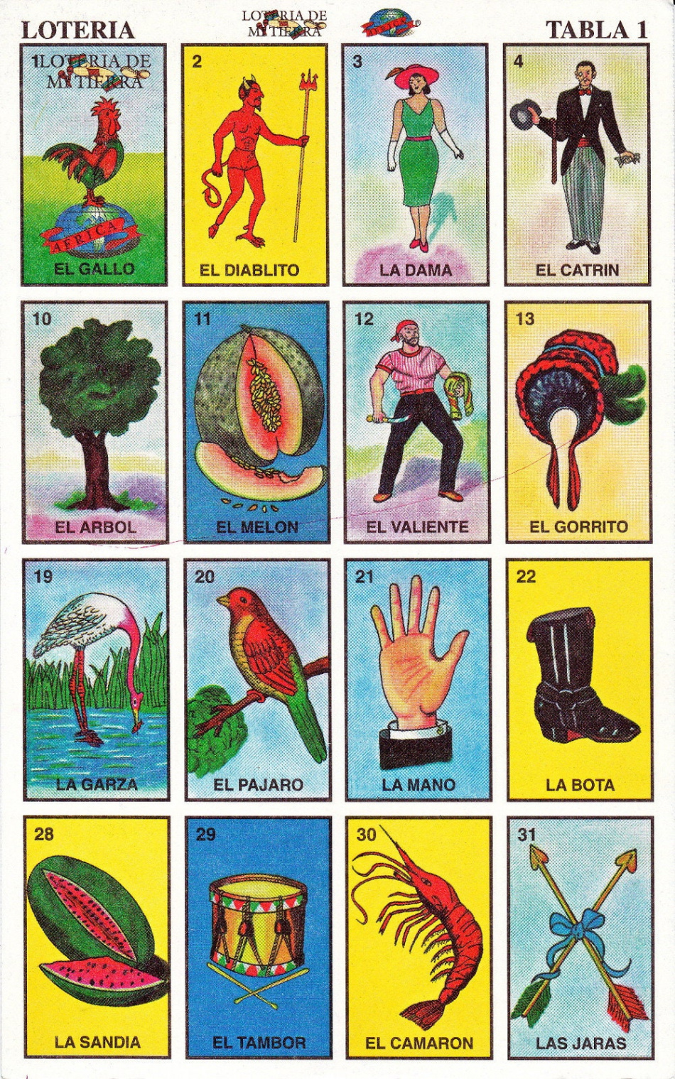 Printable loteria cards the complete set of  tablas - Etsy