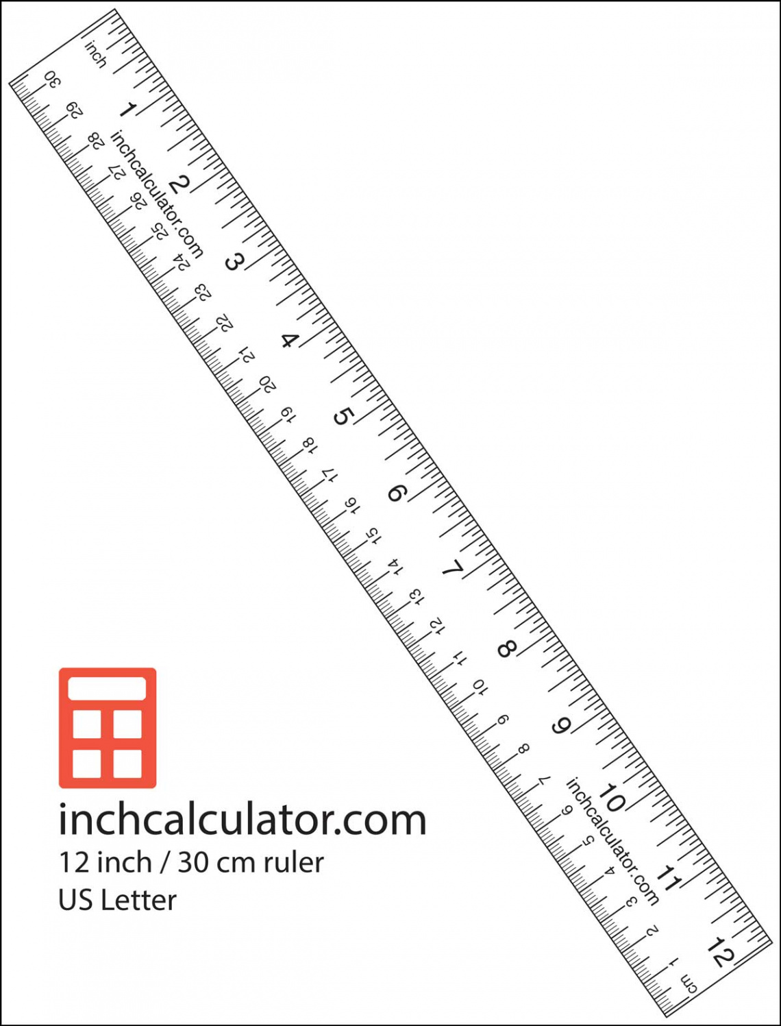 Printable Rulers - Free Downloadable " Rulers - Inch Calculator