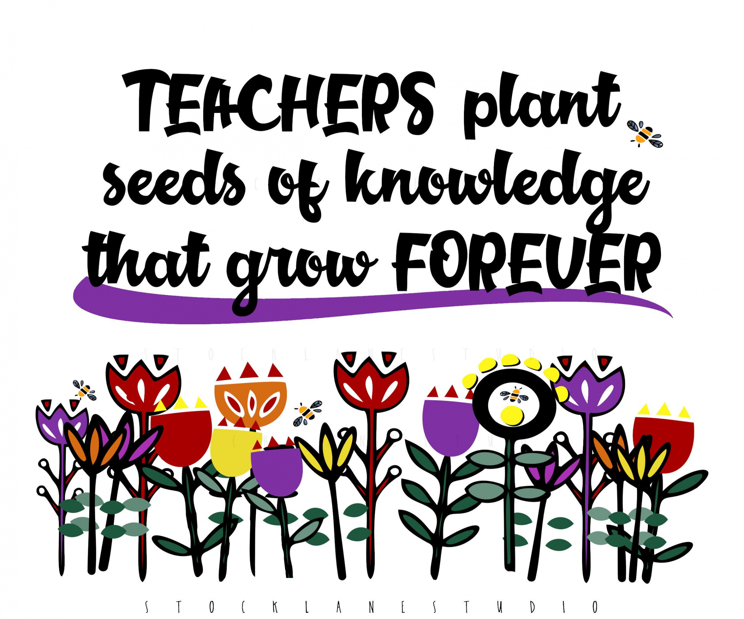 Printable Teacher Door Sign Teachers Plant Seeds of Knowledge