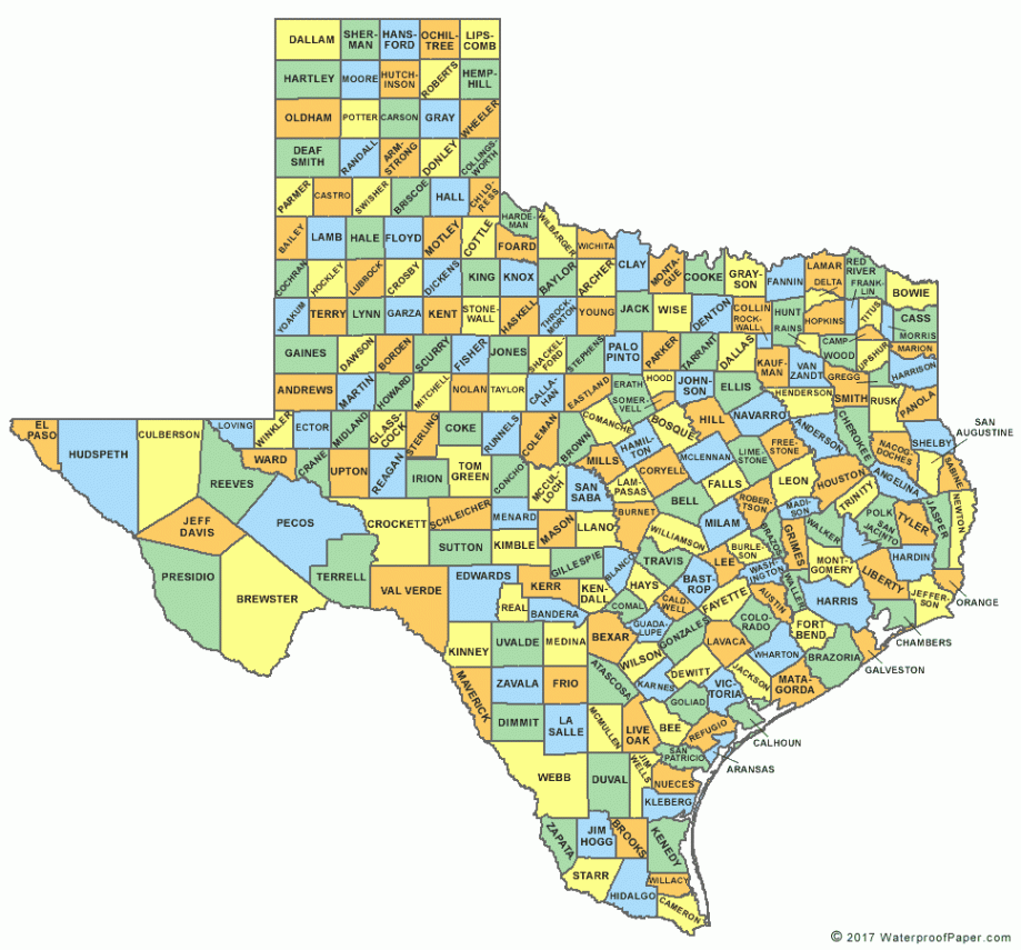 Printable Texas Maps  State Outline, County, Cities