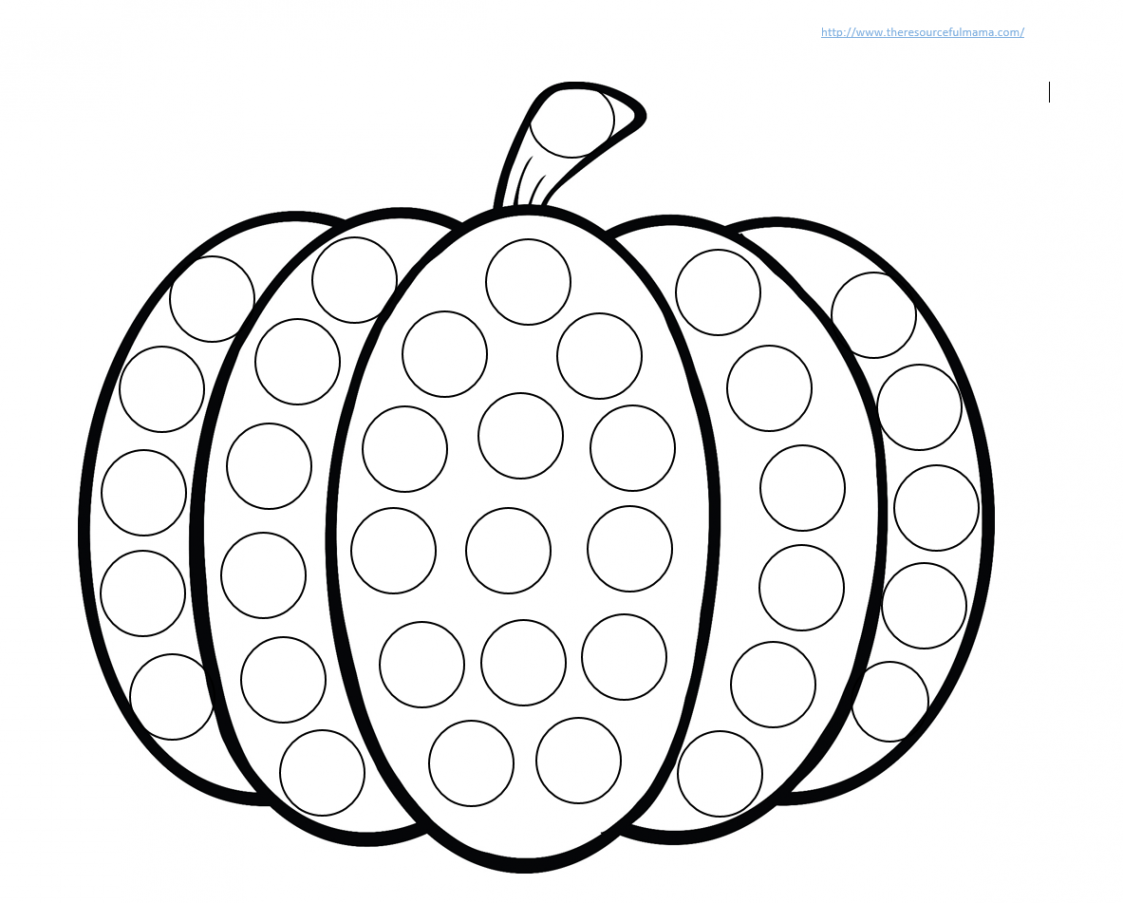 Pumpkin Do a Dot Worksheet - The Resourceful Mama