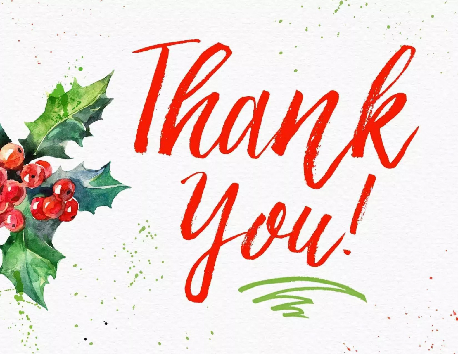 Say thank you with a free, printable Christmas thank you card